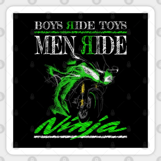 Men Ride ZX 10R Sticker by TwoLinerDesign